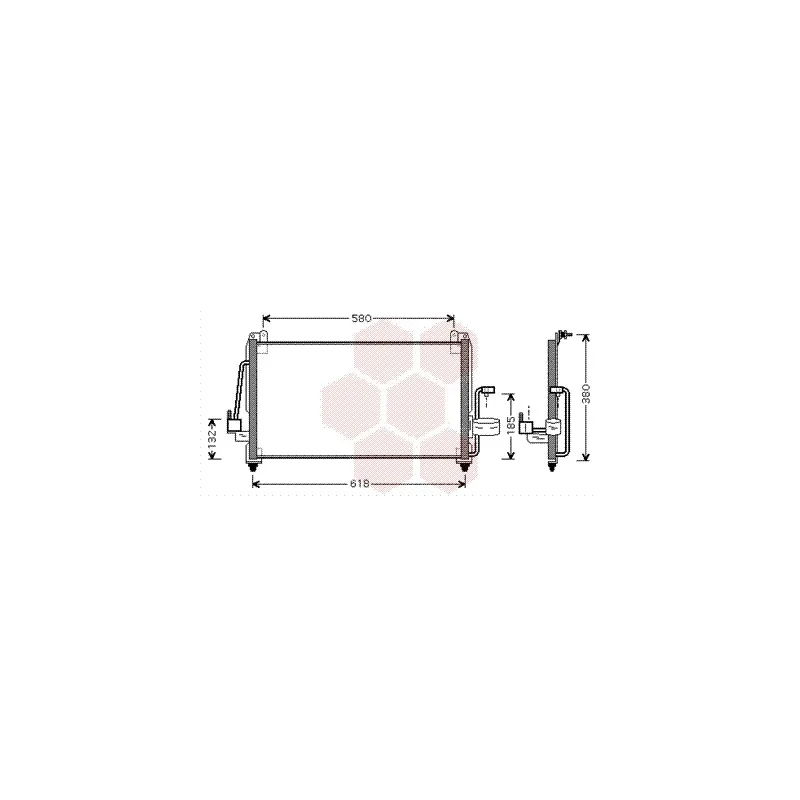 Condenseur, climatisation VAN WEZEL 81005040