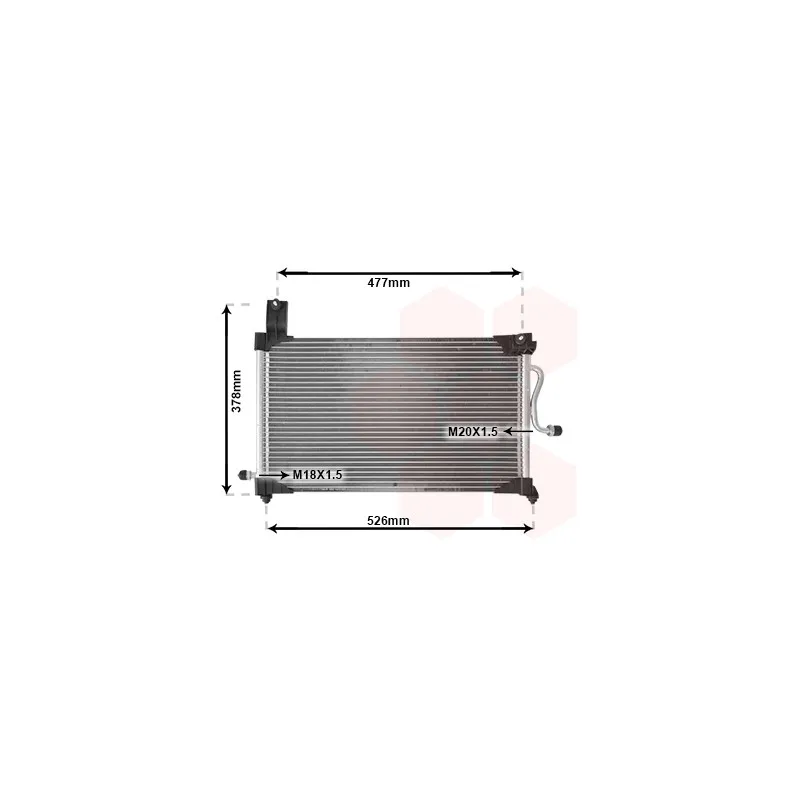 Condenseur, climatisation VAN WEZEL 81005044