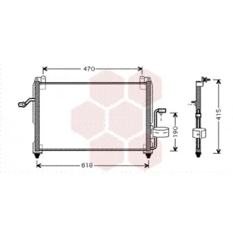 Condenseur, climatisation VAN WEZEL 81005045