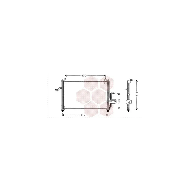 Condenseur, climatisation VAN WEZEL 81005045