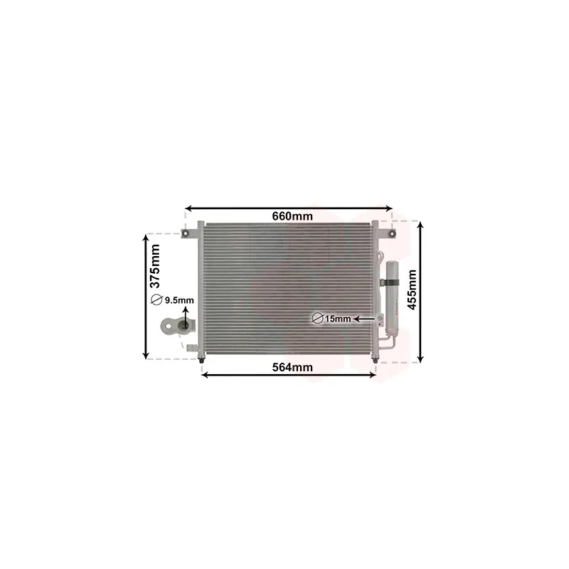 Condenseur, climatisation VAN WEZEL 81005049