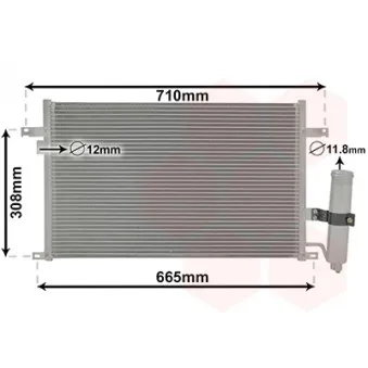 Condenseur, climatisation VAN WEZEL 81005056