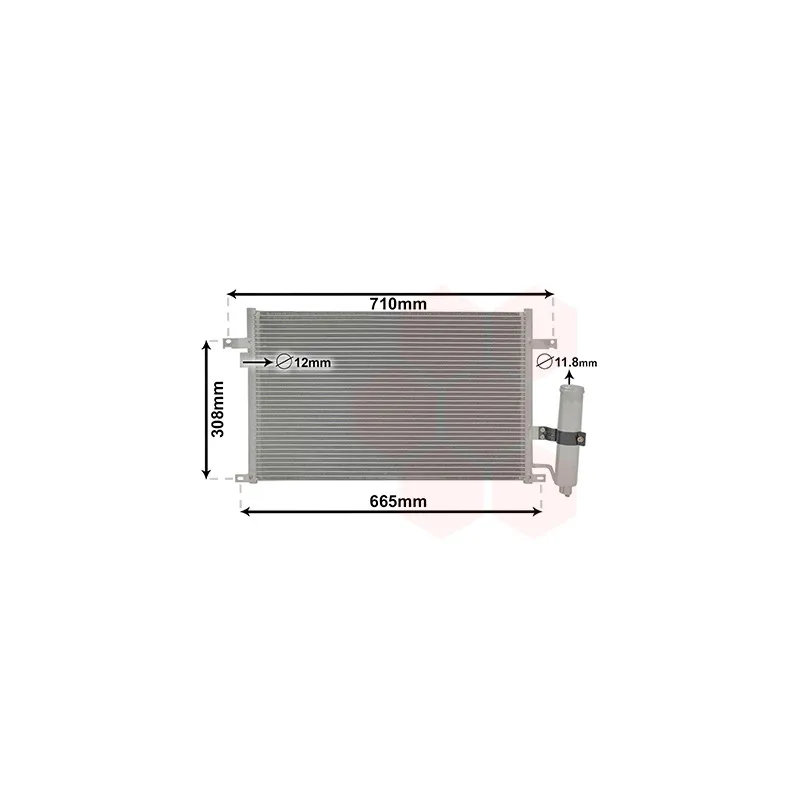Condenseur, climatisation VAN WEZEL 81005056