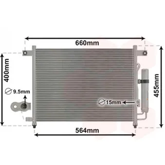 Condenseur, climatisation VAN WEZEL 81005061