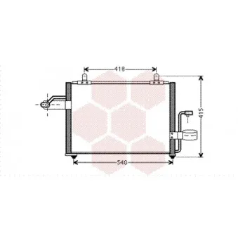 Condenseur, climatisation VAN WEZEL 81005084
