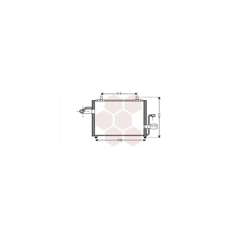 Condenseur, climatisation VAN WEZEL 81005084