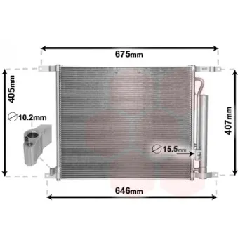 Condenseur, climatisation VAN WEZEL 81005139