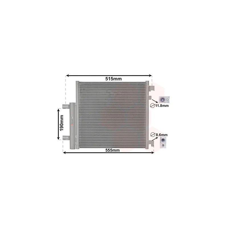 Condenseur, climatisation VAN WEZEL 81005140