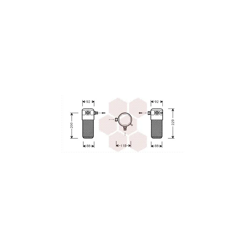 Filtre déshydratant, climatisation VAN WEZEL 8100D021