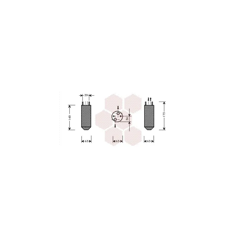 Filtre déshydratant, climatisation VAN WEZEL 8100D023