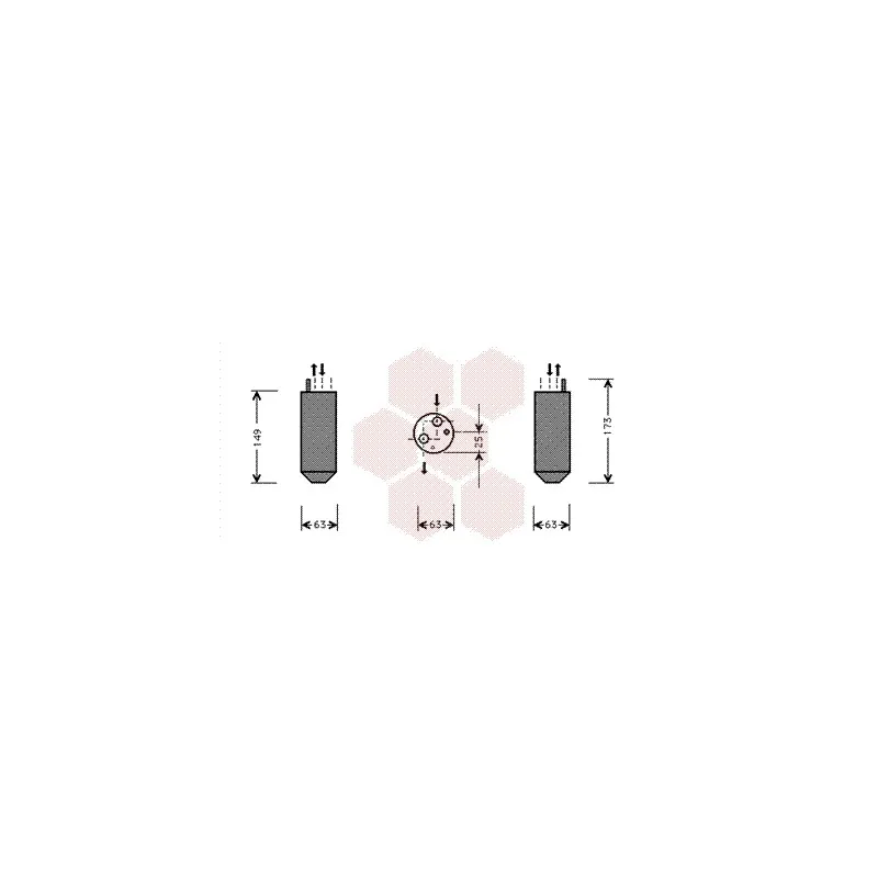 Filtre déshydratant, climatisation VAN WEZEL 8100D029