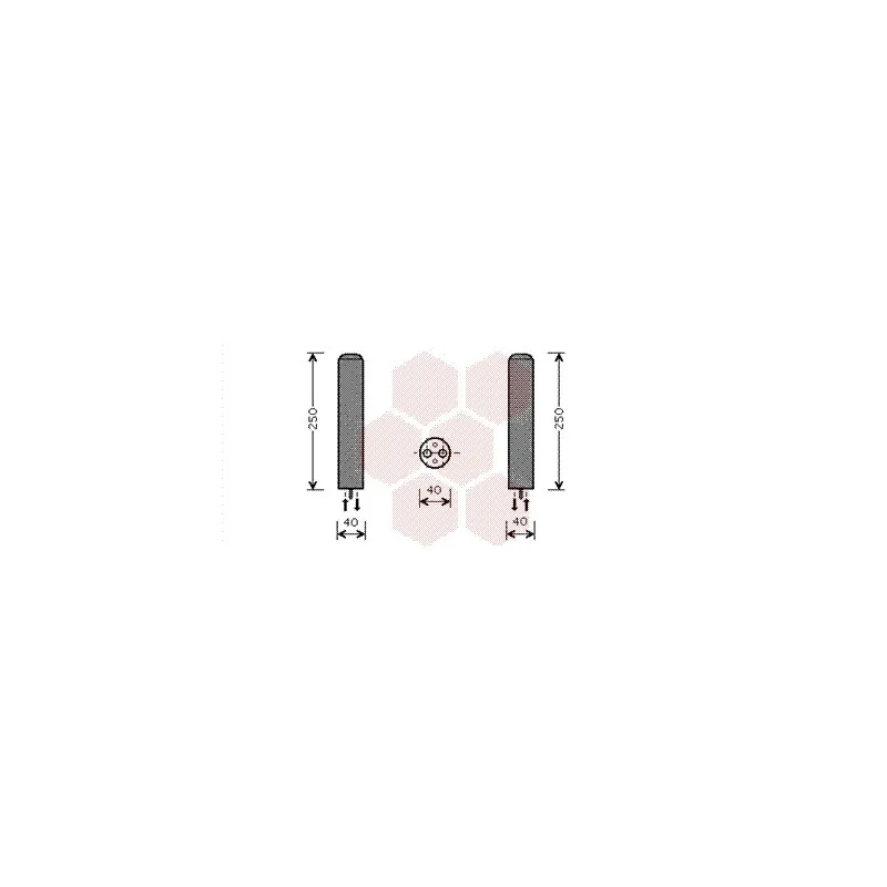 Filtre déshydratant, climatisation VAN WEZEL 8100D050