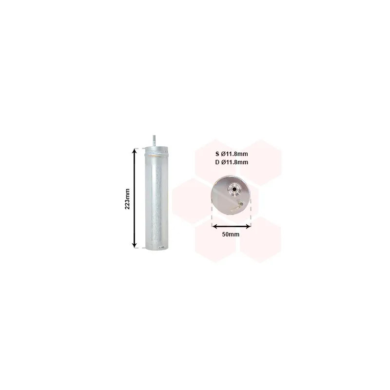 Filtre déshydratant, climatisation VAN WEZEL 8100D057