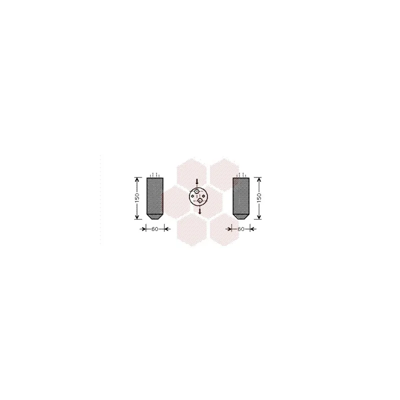 Filtre déshydratant, climatisation VAN WEZEL 8100D078