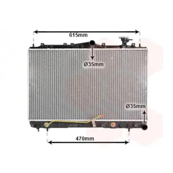 Radiateur, refroidissement du moteur VAN WEZEL 82002033