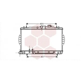 Radiateur, refroidissement du moteur VAN WEZEL 82002034