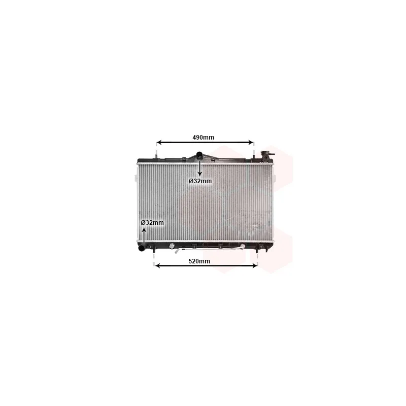 Radiateur, refroidissement du moteur VAN WEZEL 82002044