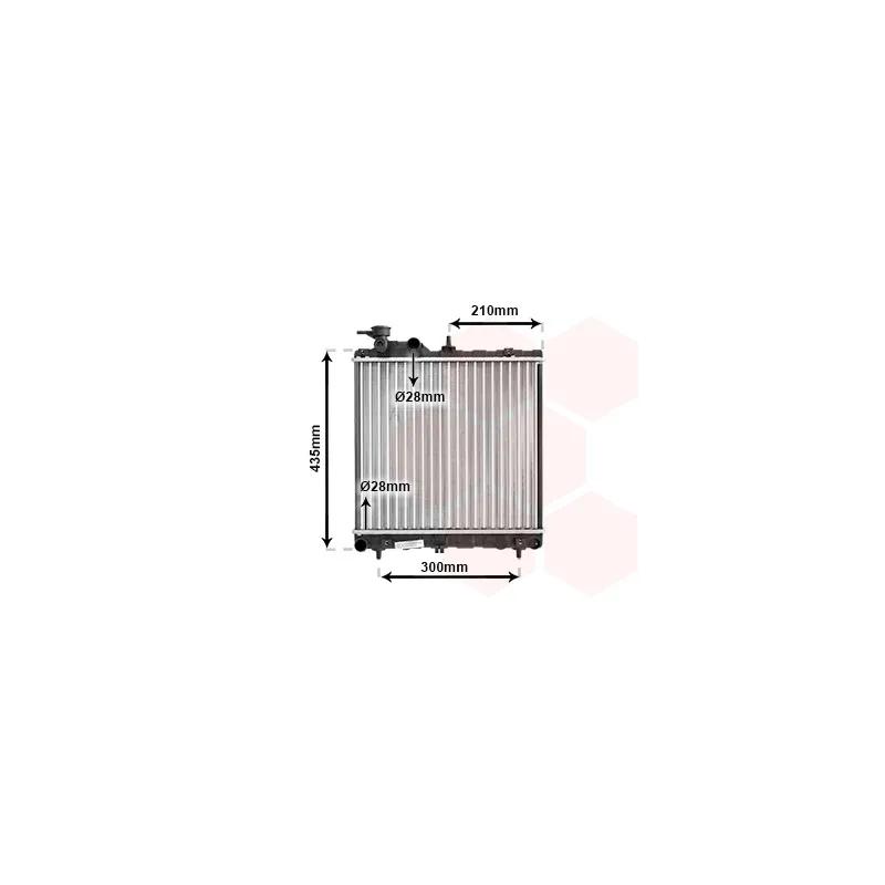 Radiateur, refroidissement du moteur VAN WEZEL 82002051
