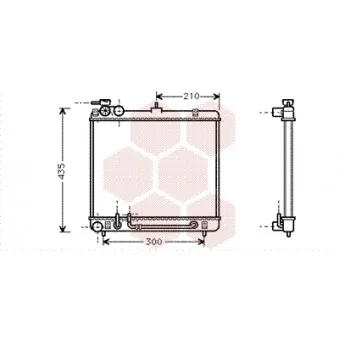 Radiateur, refroidissement du moteur VAN WEZEL 82002052