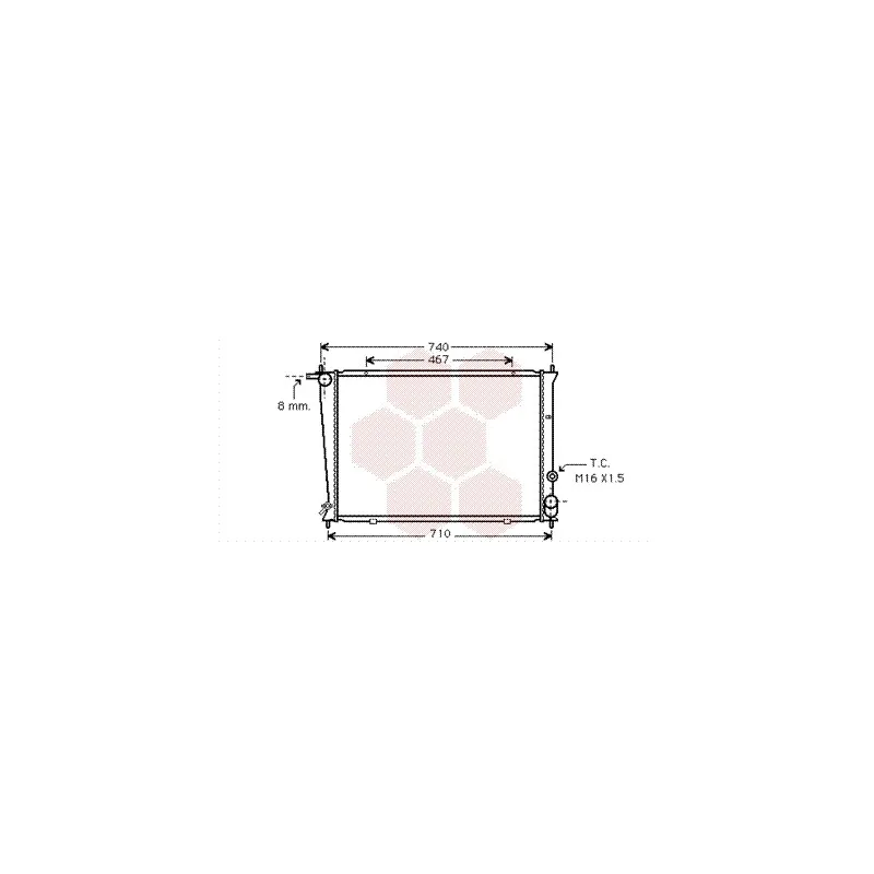 Radiateur, refroidissement du moteur VAN WEZEL 82002053