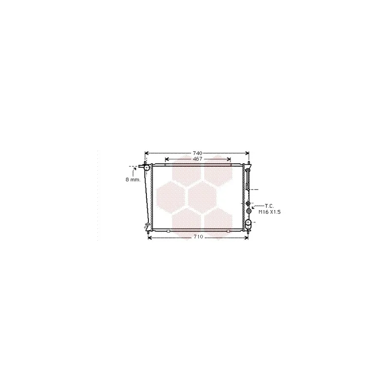 Radiateur, refroidissement du moteur VAN WEZEL 82002054
