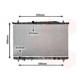 Radiateur, refroidissement du moteur VAN WEZEL 82002077