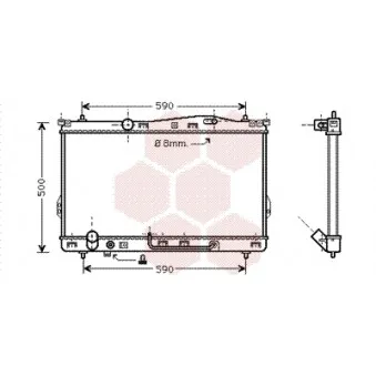 Radiateur, refroidissement du moteur VAN WEZEL 82002078
