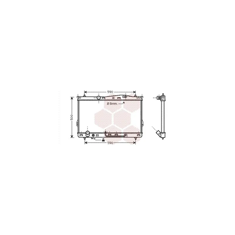 Radiateur, refroidissement du moteur VAN WEZEL 82002078