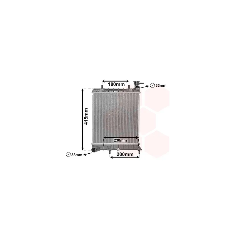 Radiateur, refroidissement du moteur VAN WEZEL 82002085
