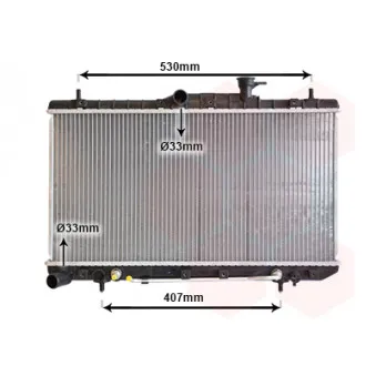 Radiateur, refroidissement du moteur VAN WEZEL 82002086