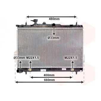Radiateur, refroidissement du moteur VAN WEZEL 82002096