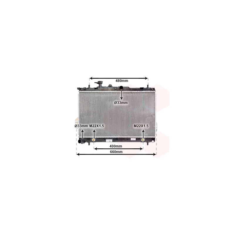 Radiateur, refroidissement du moteur VAN WEZEL 82002096