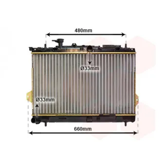 Radiateur, refroidissement du moteur VAN WEZEL 82002097