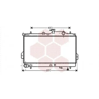 Radiateur, refroidissement du moteur VAN WEZEL 82002098