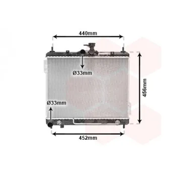 Radiateur, refroidissement du moteur VAN WEZEL 82002100