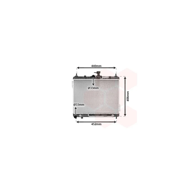 Radiateur, refroidissement du moteur VAN WEZEL 82002100