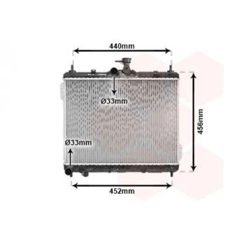 Radiateur, refroidissement du moteur VAN WEZEL 82002101