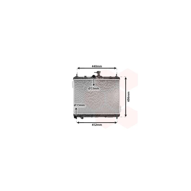 Radiateur, refroidissement du moteur VAN WEZEL 82002101