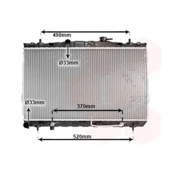Radiateur, refroidissement du moteur VAN WEZEL 82002105
