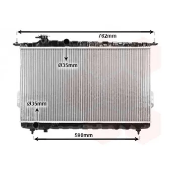 Radiateur, refroidissement du moteur VAN WEZEL 82002106