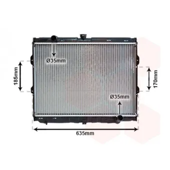 Radiateur, refroidissement du moteur VAN WEZEL 82002108
