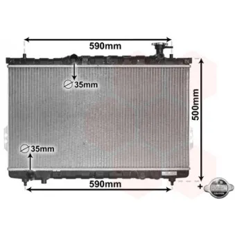 Radiateur, refroidissement du moteur VAN WEZEL 82002109
