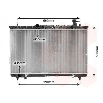 Radiateur, refroidissement du moteur VAN WEZEL 82002110