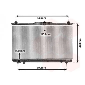 Radiateur, refroidissement du moteur VAN WEZEL 82002113
