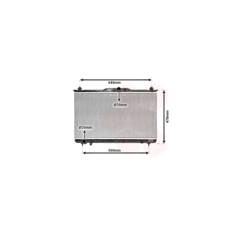 Radiateur, refroidissement du moteur VAN WEZEL 82002113