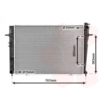 Radiateur, refroidissement du moteur VAN WEZEL 82002126