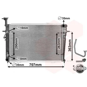 Radiateur, refroidissement du moteur VAN WEZEL 82002127
