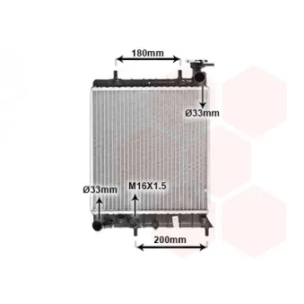 Radiateur, refroidissement du moteur VAN WEZEL 82002129