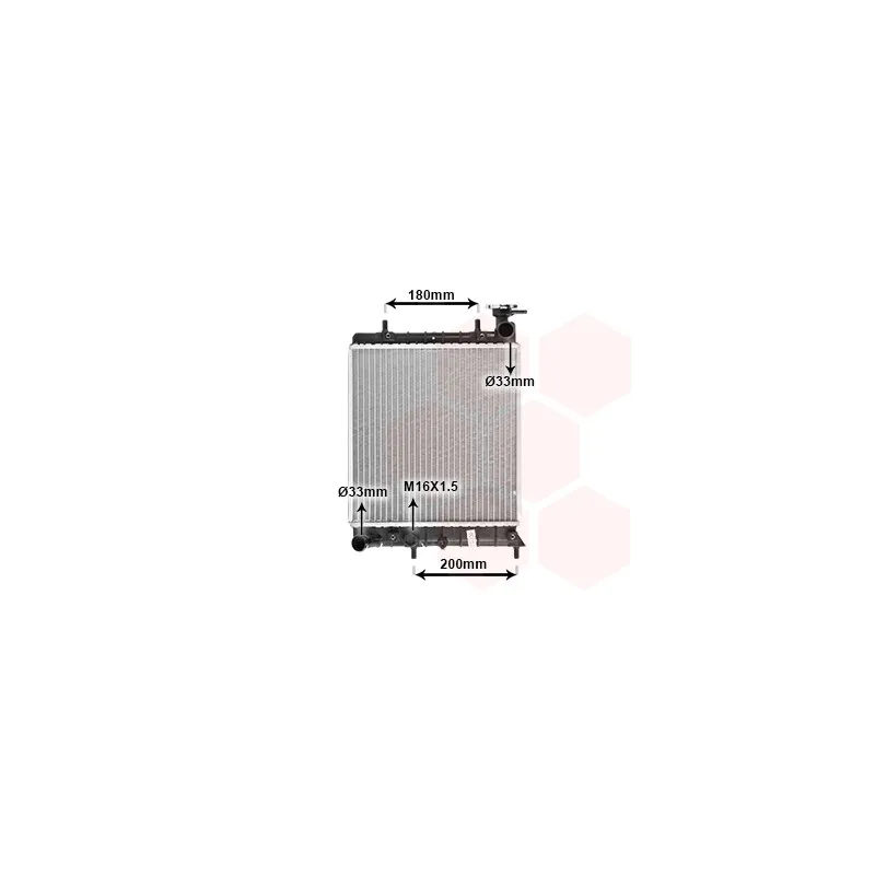 Radiateur, refroidissement du moteur VAN WEZEL 82002129