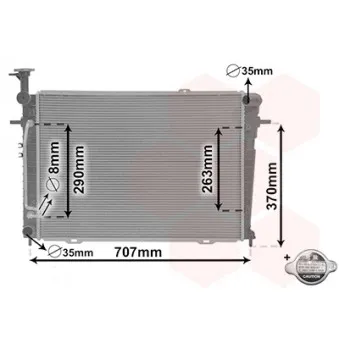 Radiateur, refroidissement du moteur VAN WEZEL 82002130